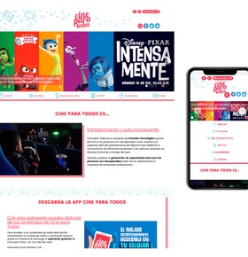 Página web Cine para todos