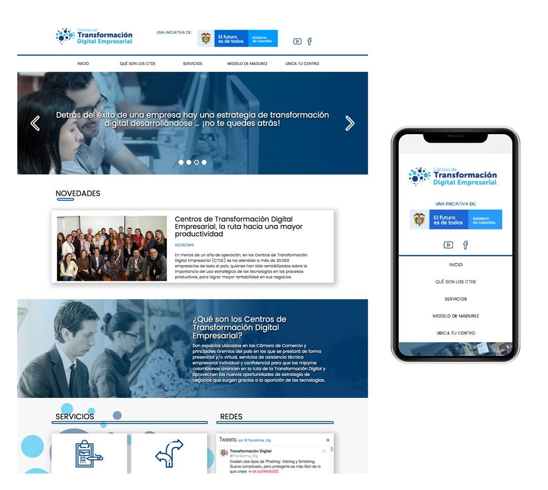 Sitio web Centros de Transformación Digital