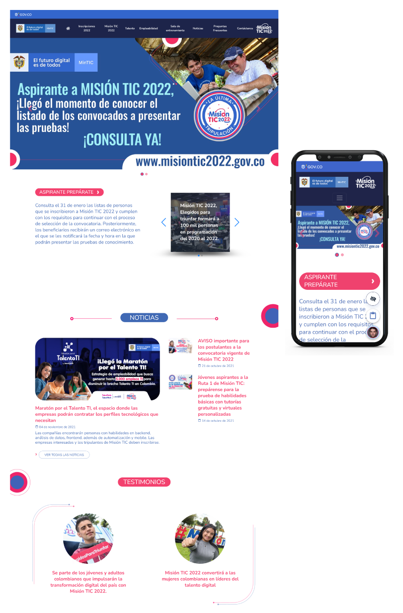 Página web de Misión TIC