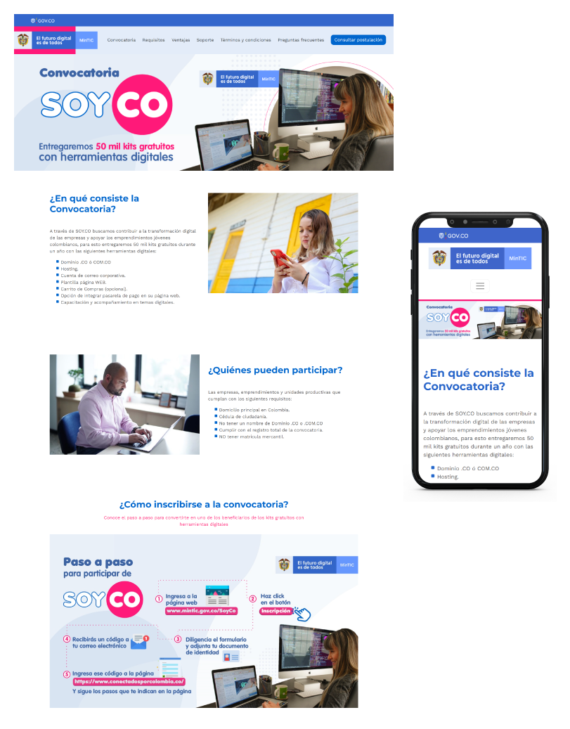 Página web de Soy.co
