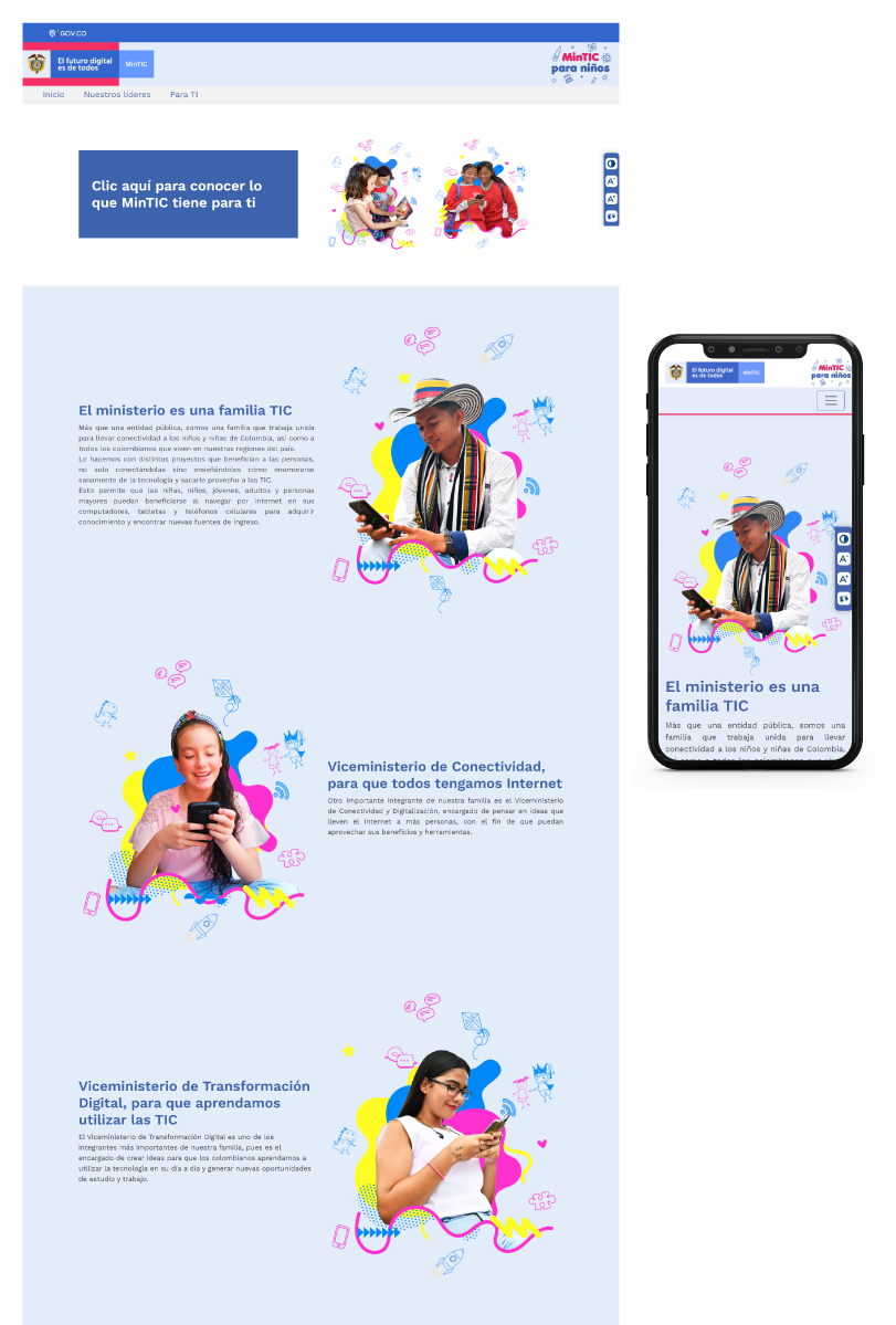Página web MinTIC para niños