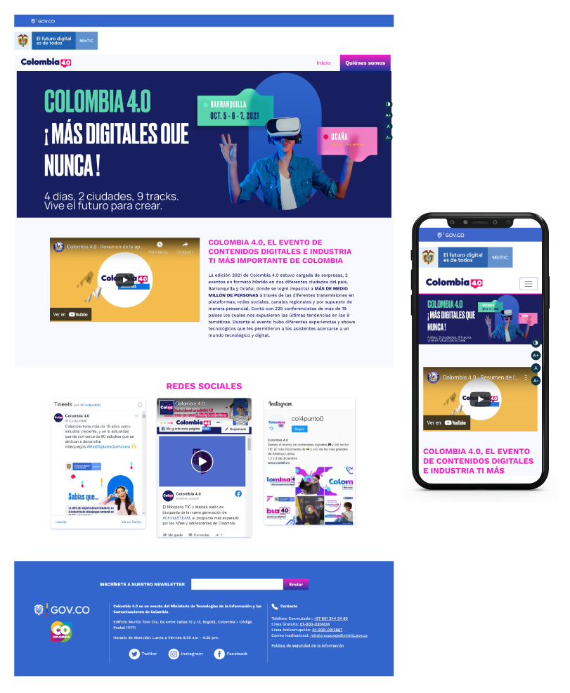 Página web Colombia 4.0